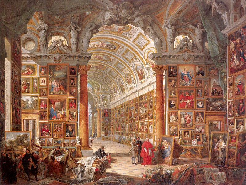 Panini, Giovanni Paolo Interior of a Picture Gallery with the Collection of Cardinal Gonzaga oil painting picture